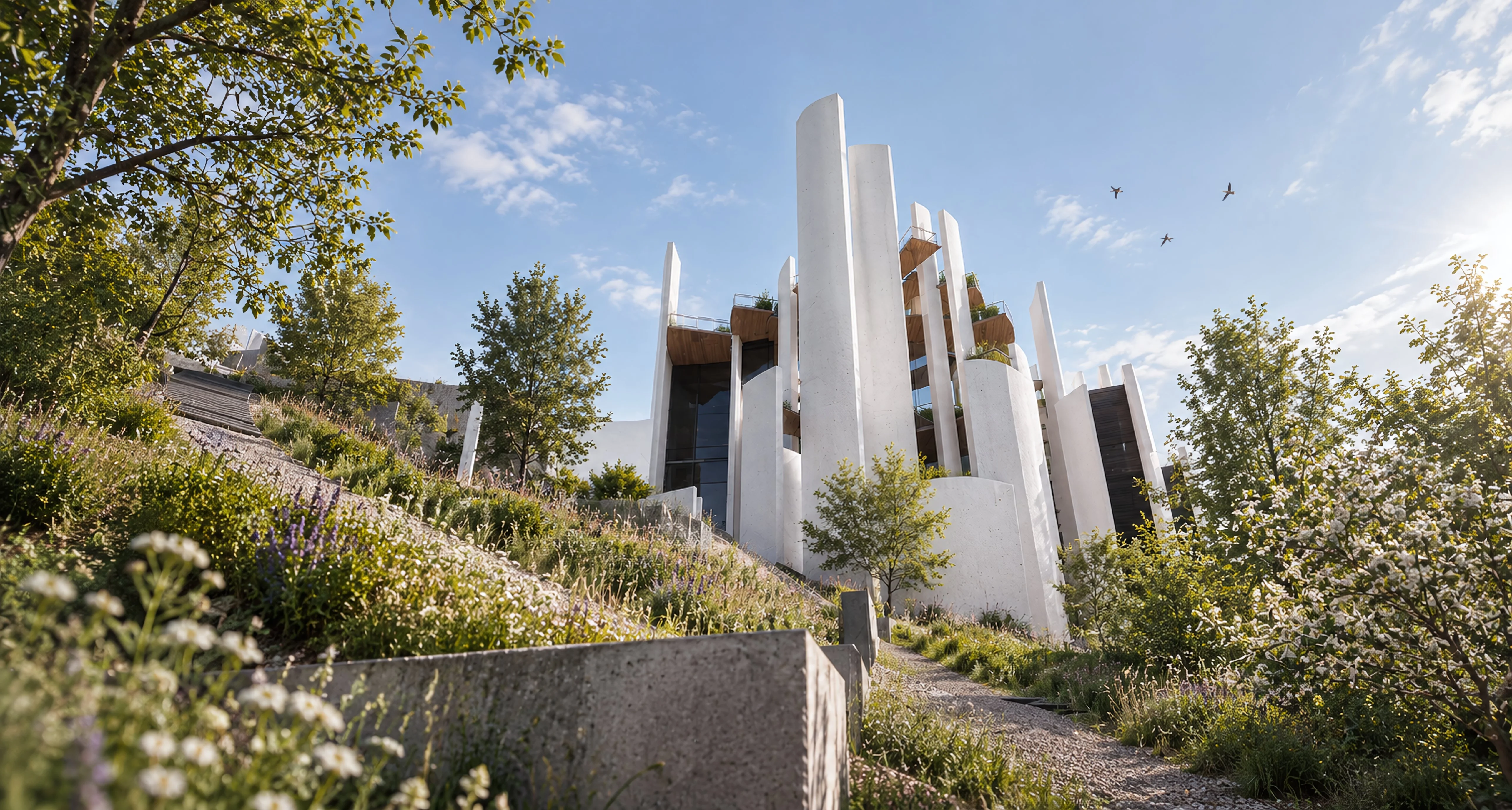 Centrum_Chapel_-_Toronto_-_Exterior The chapel prevents erosion through the smart placement of retaining walls.