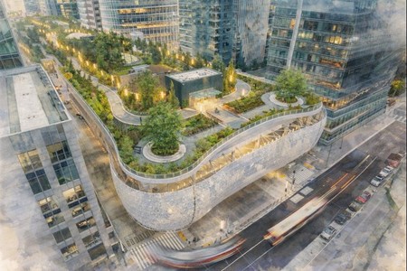 Groene transdomaties - watercolor Sales force park