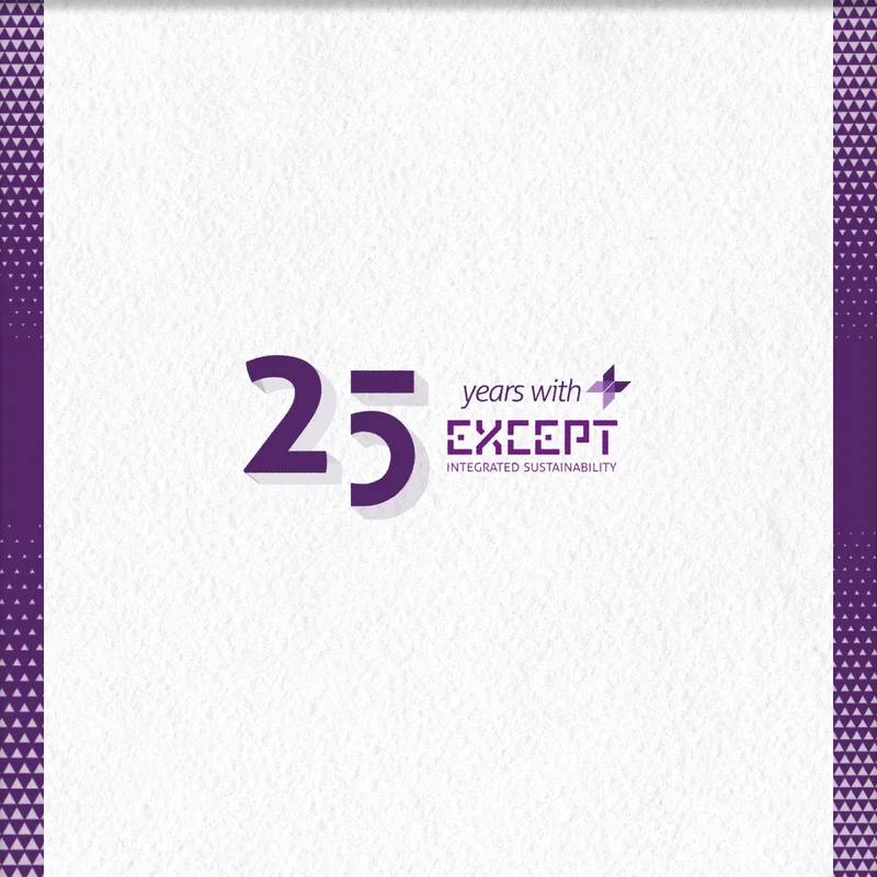 Invitation visual for the 25 years of Except celebration